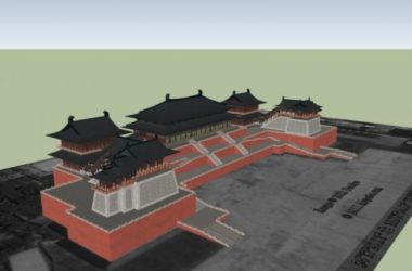 Sketchup古建筑模型|多层大明宫含元殿,中式风格,古建-BIM建筑网