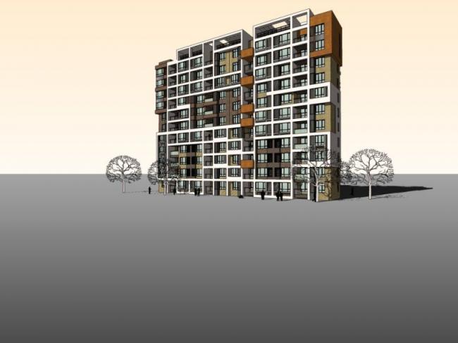 Sketchup住宅模型|高层住宅,现代风格 Sketchup住宅模型|高层住宅,现代风格