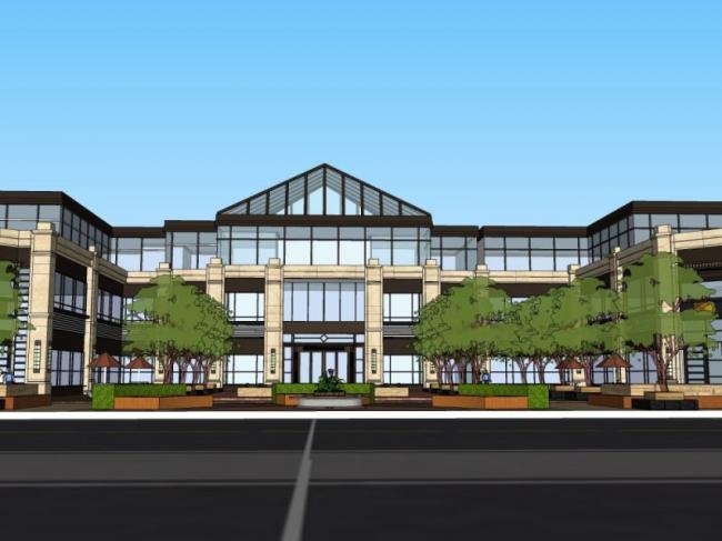 Sketchup商业模型|多层商业建筑,现代风格 Sketchup商业模型|多层商业建筑,现代风格