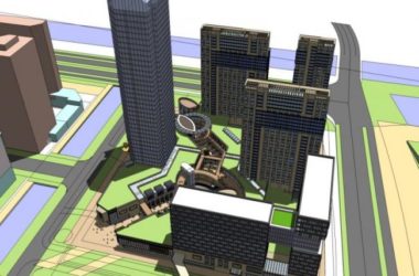 Sketchup综合体模型|超高层办公楼，商业综合体，酒店，住宅，现代风格-BIM建筑网