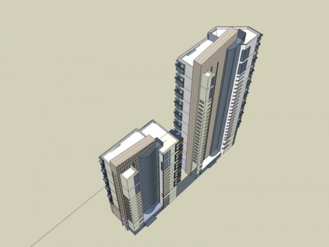 Sketchup住宅模型|高层住宅,现代风格 Sketchup住宅模型|高层住宅,现代风格