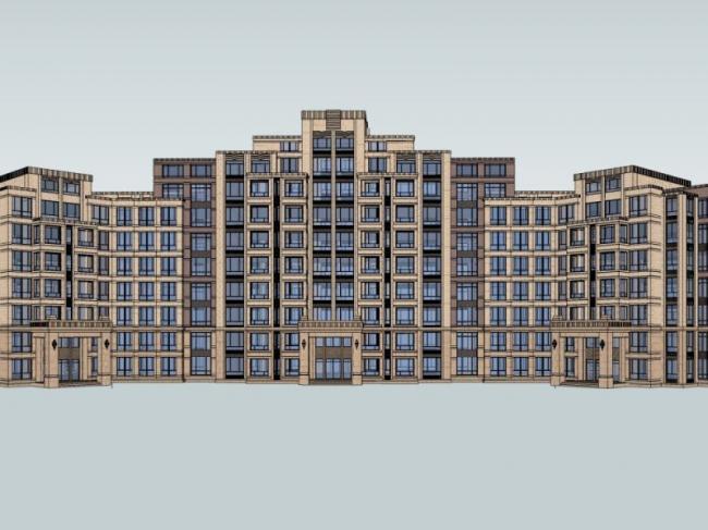 Sketchup住宅模型|多层住宅,现代风格 Sketchup住宅模型|多层住宅,现代风格