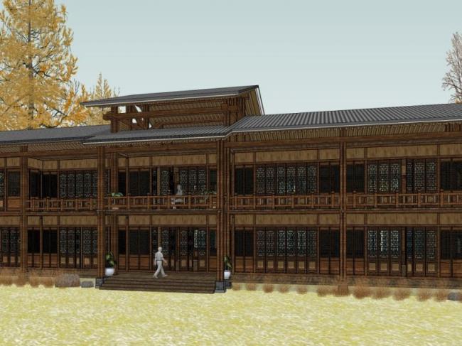 Sketchup住宅模型|住宅,现代中式风格 Sketchup住宅模型|住宅,现代中式风格