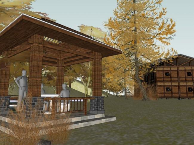 Sketchup住宅模型|住宅,现代中式风格 Sketchup住宅模型|住宅,现代中式风格