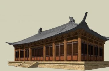 Sketchup古建筑模型|多层古建筑,中式风格-BIM建筑网