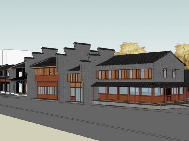 Sketchup酒店模型|多层酒店,中式风格 Sketchup酒店模型|多层酒店,中式风格