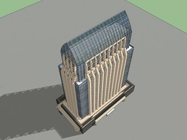 Sketchup办公模型|高层办公楼,现代风格 Sketchup办公模型|高层办公楼,现代风格