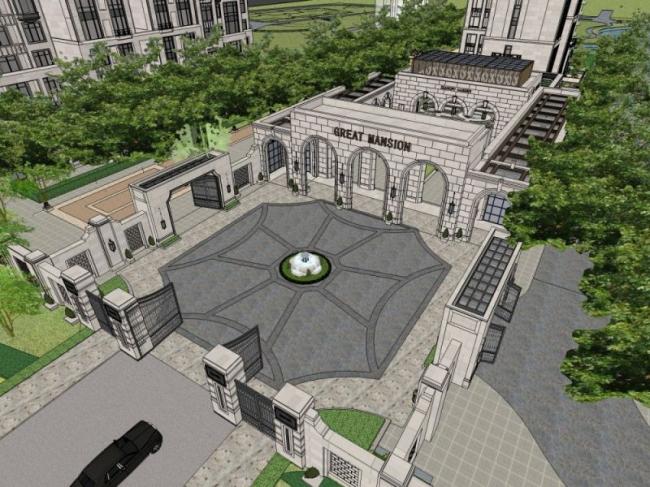 Sketchup商业模型|会所,古典风格 Sketchup商业模型|会所,古典风格