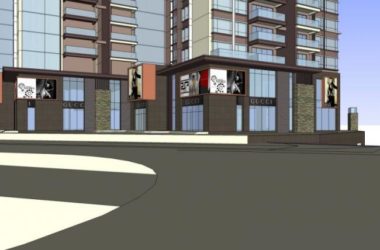 Sketchup住宅模型|高层住宅楼,底层商业,现代风格-BIM建筑网