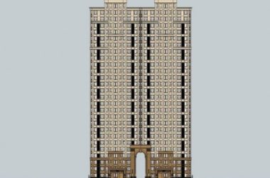 Sketchup住宅模型|超高层住宅楼,古典风格-BIM建筑网