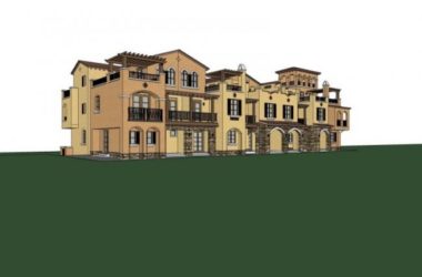 Sketchup住宅模型|联排别墅,欧式风格-BIM建筑网