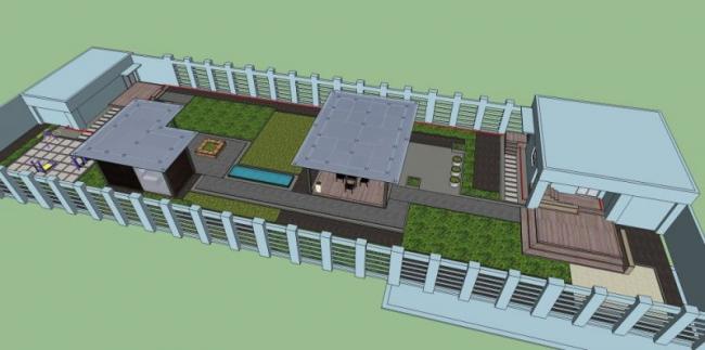 Sketchup景观模型|屋顶花园,现代风格 Sketchup景观模型|屋顶花园,现代风格