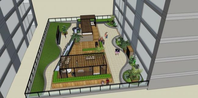 Sketchup景观模型|屋顶花园,现代风格 Sketchup景观模型|屋顶花园,现代风格