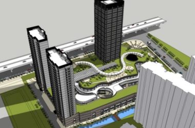 Sketchup综合体模型|多高层商业综合体，住宅，办公，古典风格-BIM建筑网