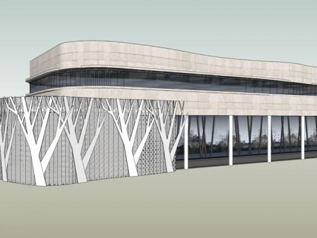 Sketchup商业模型|低层商业建筑,现代风格 Sketchup商业模型|低层商业建筑,现代风格