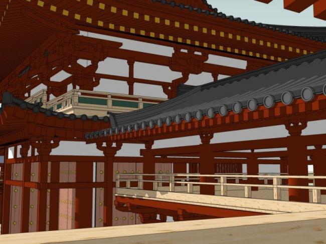 Sketchup古建筑模型|多层古建筑,中式风格 Sketchup古建筑模型|多层古建筑,中式风格