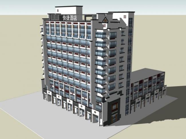 Sketchup酒店模型|高层酒店,现代风格 Sketchup酒店模型|高层酒店,现代风格