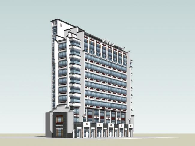 Sketchup酒店模型|高层酒店,现代风格 Sketchup酒店模型|高层酒店,现代风格