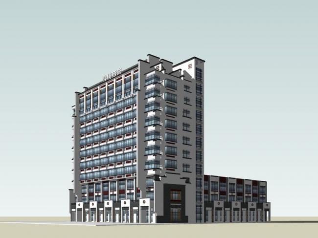 Sketchup酒店模型|高层酒店,现代风格 Sketchup酒店模型|高层酒店,现代风格