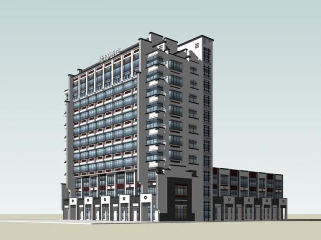 Sketchup酒店模型|高层酒店,现代风格 Sketchup酒店模型|高层酒店,现代风格