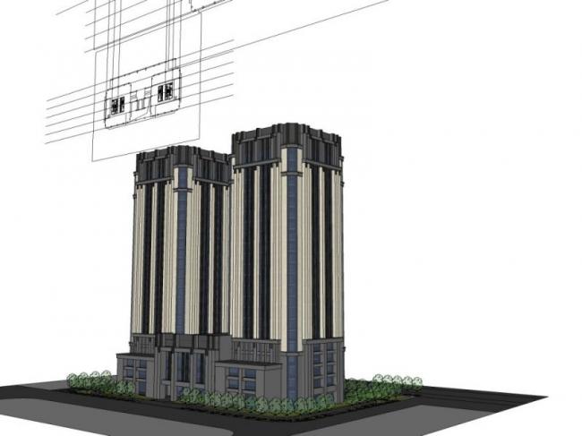 Sketchup酒店模型|高层酒店,古典风格 Sketchup酒店模型|高层酒店,古典风格