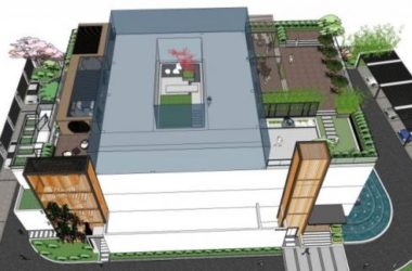 Sketchup景观模型|屋顶花园,现代风格-BIM建筑网