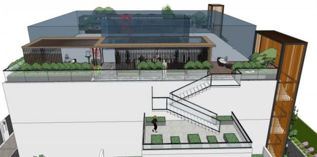 Sketchup景观模型|屋顶花园,现代风格 Sketchup景观模型|屋顶花园,现代风格