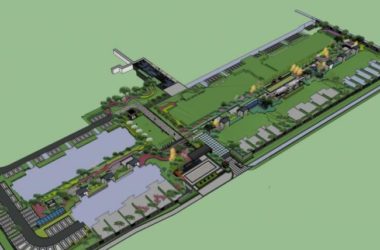 Sketchup景观模型|广场景观,现代中式风格-BIM建筑网