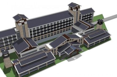 Sketchup酒店模型|多层酒店,新中式风格-BIM建筑网