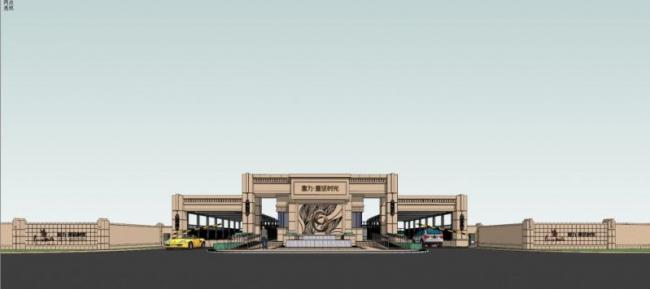 Sketchup酒店模型|会所入口,古典风格 Sketchup酒店模型|会所入口,古典风格