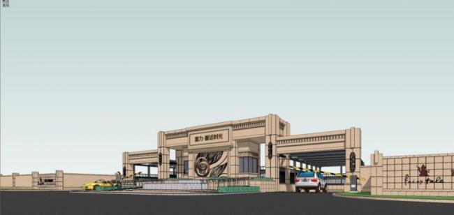 Sketchup酒店模型|会所入口,古典风格 Sketchup酒店模型|会所入口,古典风格