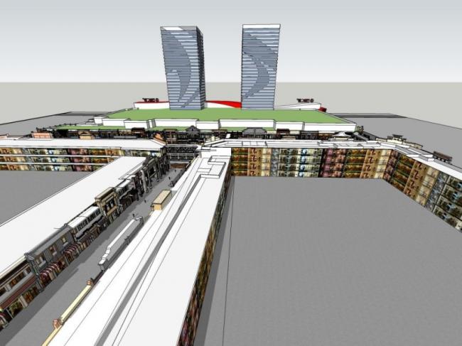 Sketchup商业模型|高层商业建筑,现代风格 Sketchup商业模型|高层商业建筑,现代风格