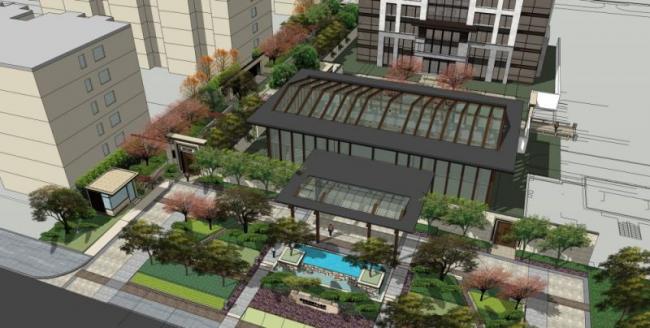 Sketchup景观模型|住宅景观,现代中式风格 Sketchup景观模型|住宅景观,现代中式风格