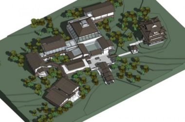 Sketchup文化模型|多层博物馆,文化建筑,中式风格-BIM建筑网