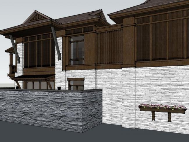 Sketchup酒店模型|酒店,中式风格 Sketchup酒店模型|酒店,中式风格