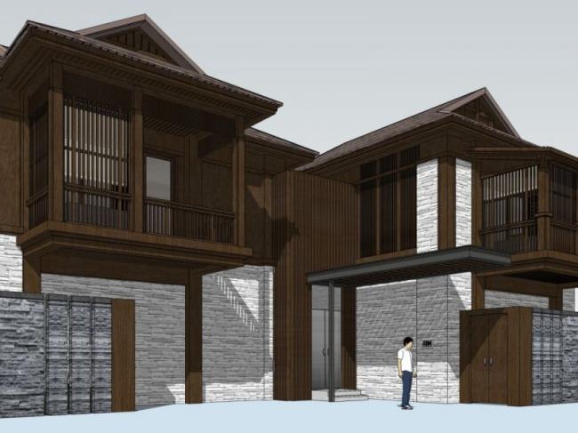 Sketchup酒店模型|酒店,中式风格 Sketchup酒店模型|酒店,中式风格