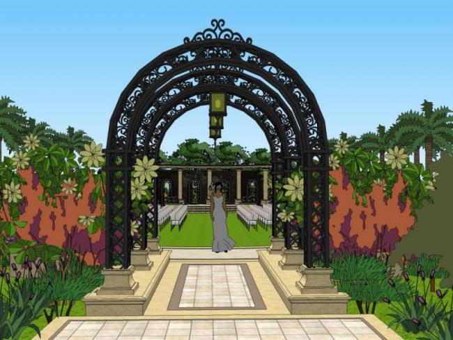 Sketchup景观模型|公园景观,古典风格 Sketchup景观模型|公园景观,古典风格