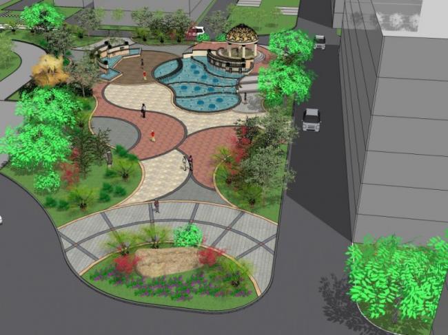 Sketchup景观模型|住宅景观,古典风格 Sketchup景观模型|住宅景观,古典风格