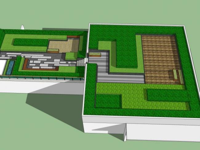 Sketchup景观模型|屋顶花园景观,现代风格 Sketchup景观模型|屋顶花园景观,现代风格