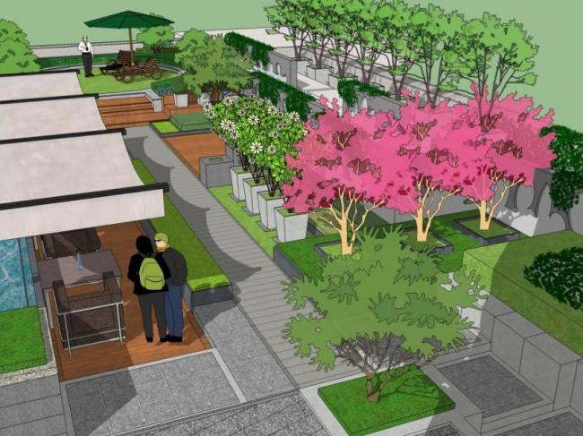 Sketchup景观模型|屋顶花园景观,现代风格 Sketchup景观模型|屋顶花园景观,现代风格