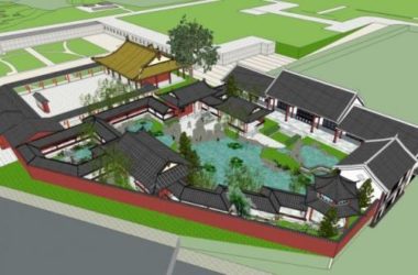 Sketchup景观模型|庭院景观,中式风格-BIM建筑网