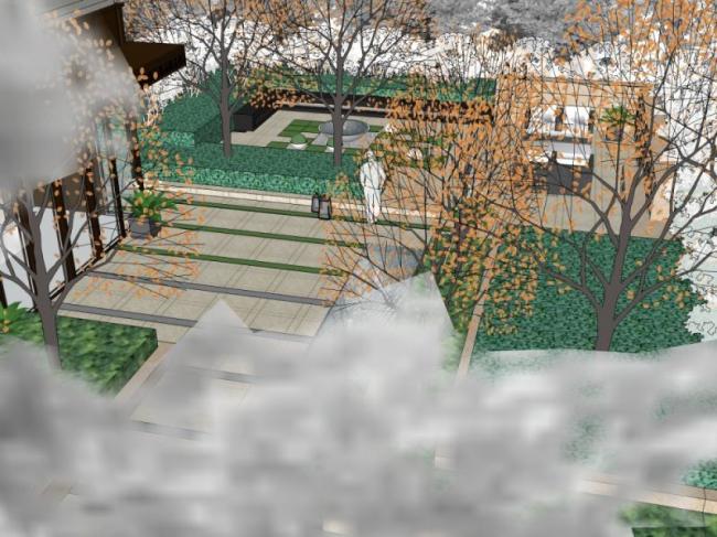 Sketchup景观模型|庭院景观,现代风格 Sketchup景观模型|庭院景观,现代风格
