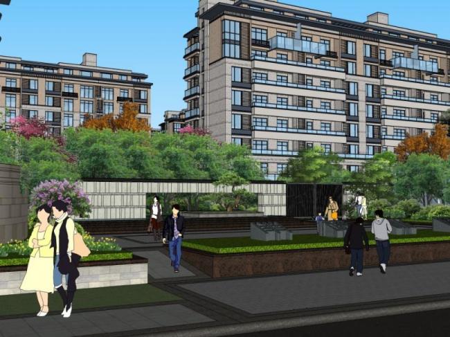 Sketchup景观模型|办公景观,现代风格 Sketchup景观模型|办公景观,现代风格