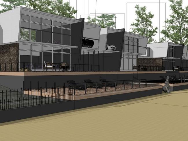 Sketchup商业模型|低层商业建筑,现代风格 Sketchup商业模型|低层商业建筑,现代风格
