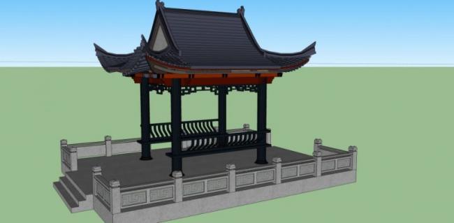 Sketchup小品模型|亭子,中式风格,小品 Sketchup小品模型|亭子,中式风格,小品