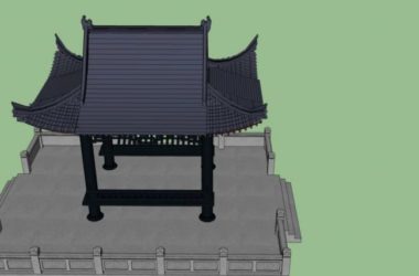 Sketchup小品模型|亭子,中式风格,小品-BIM建筑网