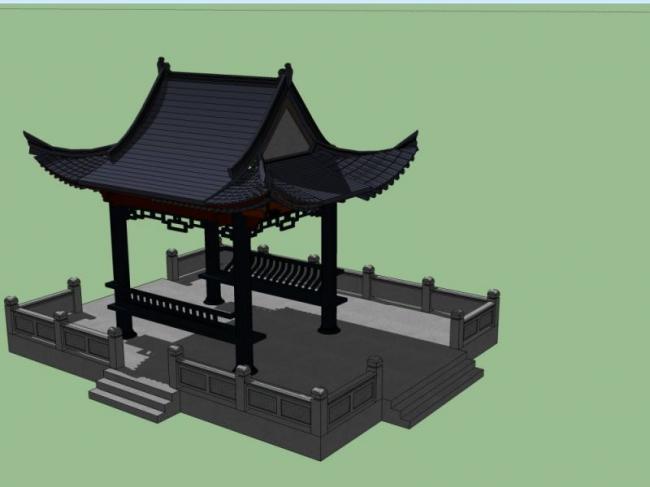 Sketchup小品模型|亭子,中式风格,小品 Sketchup小品模型|亭子,中式风格,小品