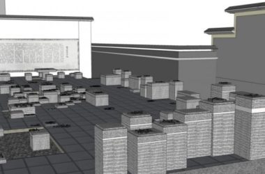 Sketchup景观模型|院落,中式风格-BIM建筑网