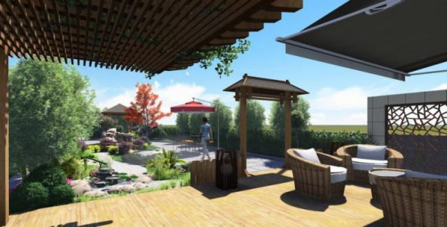 Sketchup景观模型|屋顶花园,古典风格 Sketchup景观模型|屋顶花园,古典风格