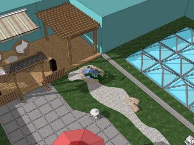 Sketchup景观模型|屋顶花园,古典风格 Sketchup景观模型|屋顶花园,古典风格